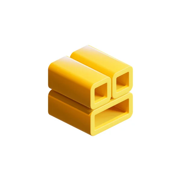 Cube Render Illustration Design Element — 스톡 사진