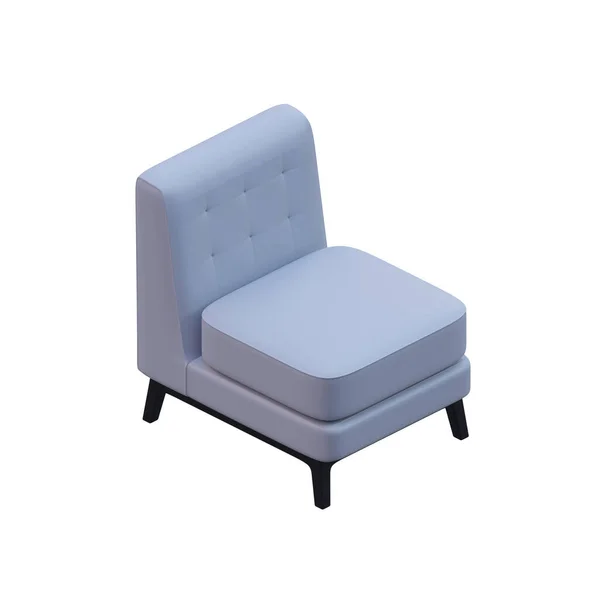 One Seater Sofa Render Illusztráció Dizájn Elem — Stock Fotó