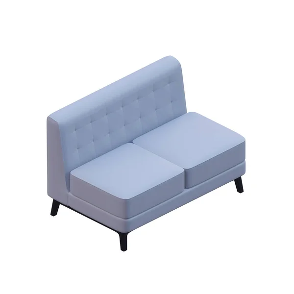 Zweisitziges Sofa Render Illustration Design Element — Stockfoto