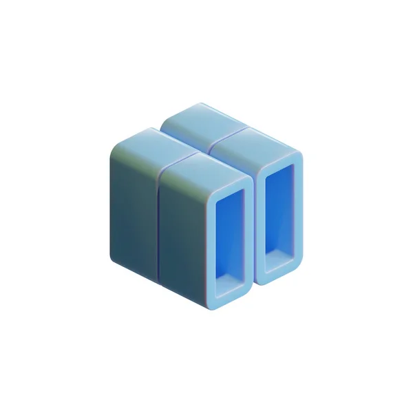 Cube Render Design Element — стоковое фото