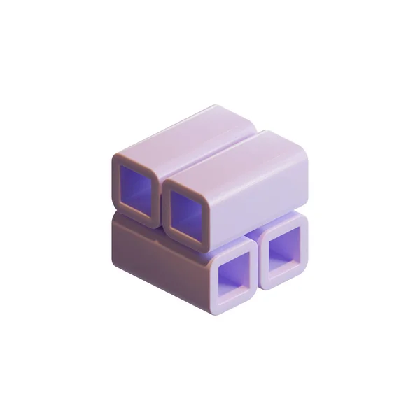 Cube Render Design Element — Stock Fotó