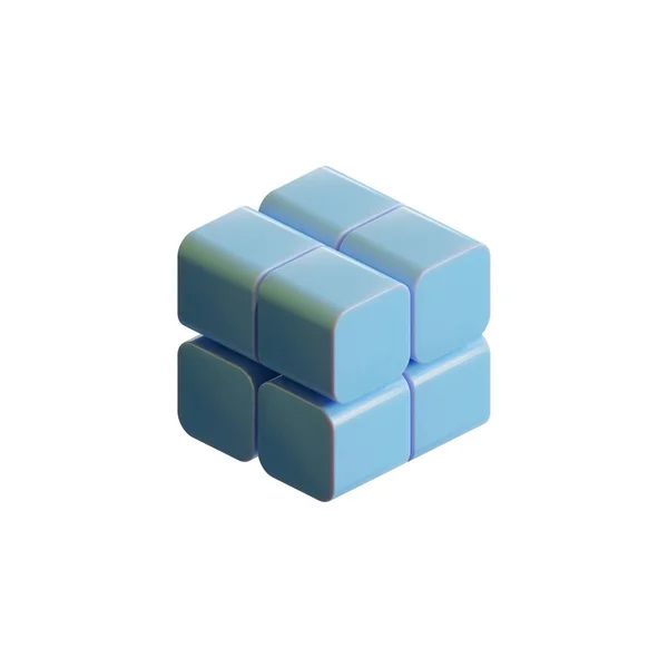 Cubo Render Elemento Design — Fotografia de Stock