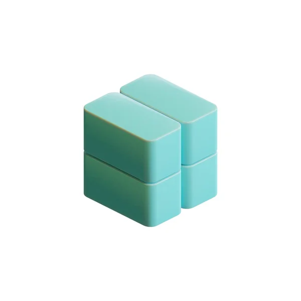 Cube Render Design Element — Stock Photo, Image