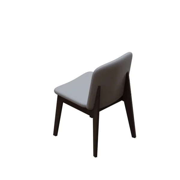 Cadeira Jantar Assento Tecido Com Perna Madeira — Fotografia de Stock