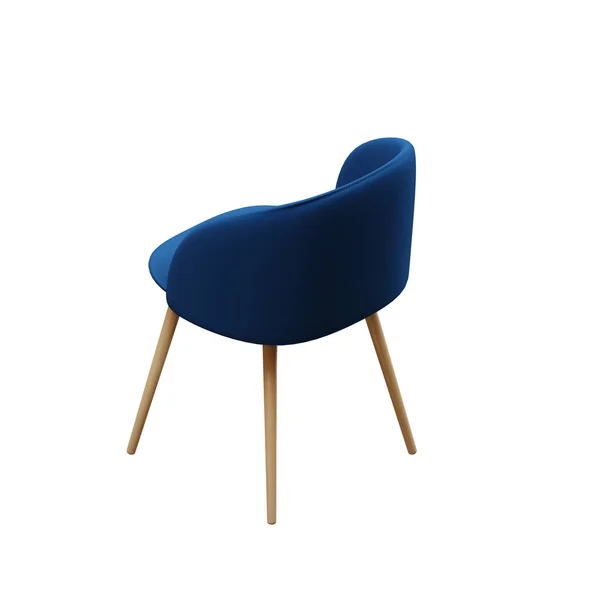 Velvet Dining Chair Render Design Element — Stockfoto