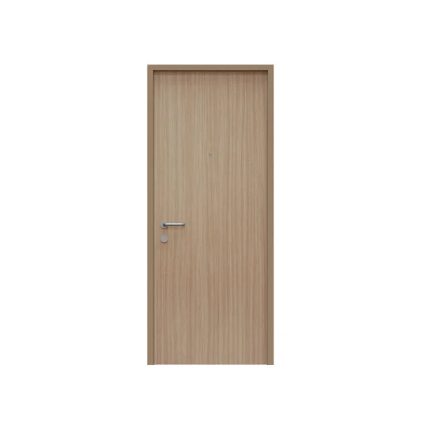 Front View Single Wood Door Render Design Element — Stock Photo, Image