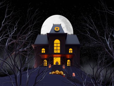 Cadılar Bayramı Arkaplan 3D Resim 03