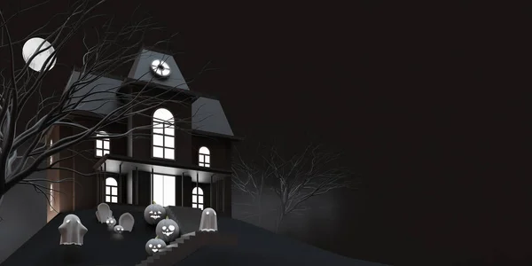 Halloween Pozadí Render Ilustrace — Stock fotografie