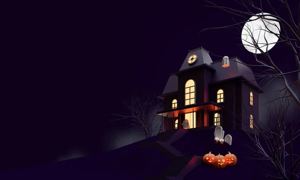 Halloween Background Render Illustration — Stock Photo, Image