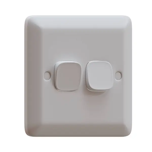 Double Button Switch Render Illustration — Stock Photo, Image