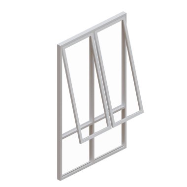 Pencere 3d Render Tasarım Elemanı