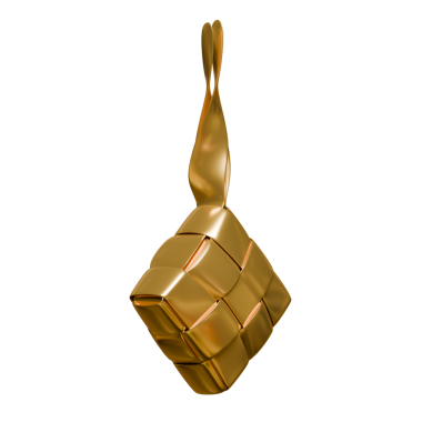 Ketupat 3D Render Element Yan Görünümü