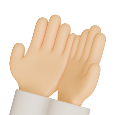 Pray Hand 3D Renge Element Yan Görünümü