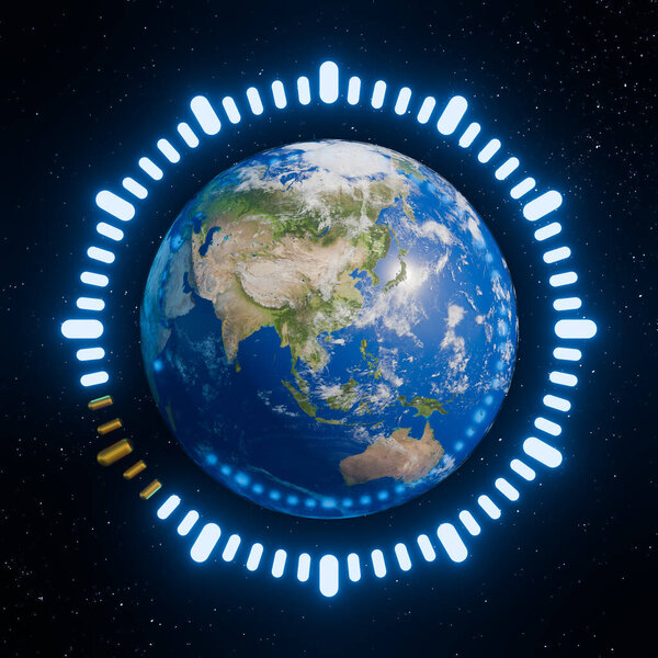 Earth Hour Time 3D Design Background