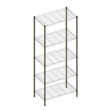 Boru Çelik Rafları Isometric Görünümü 3B Görüntü Görüntüleme