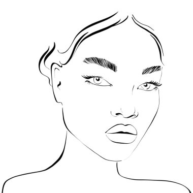 Makyaj sanatçıları için kadın yüzü çizelgesi
