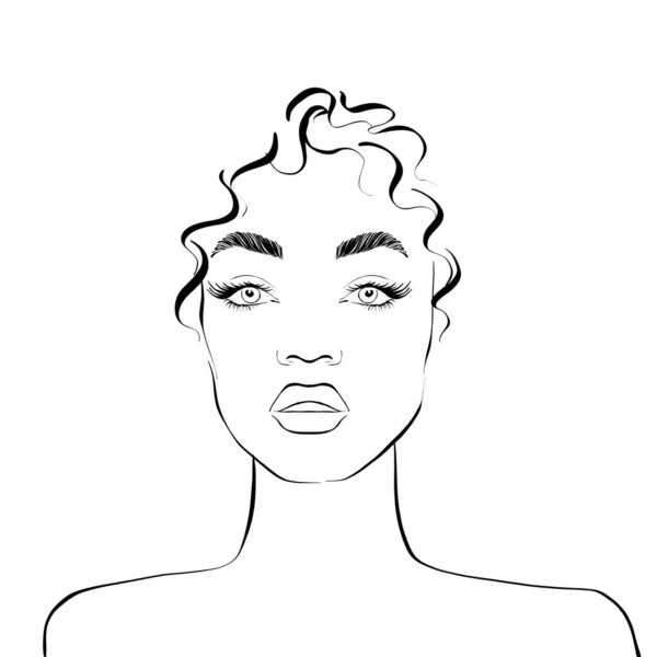 Gráfico Facial Mujer Para Maquilladores —  Fotos de Stock