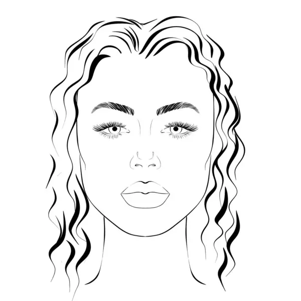 Stock image Woman's face chart for makeup artists