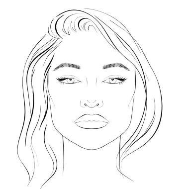 Makyaj sanatçıları için kadın yüzü çizelgesi
