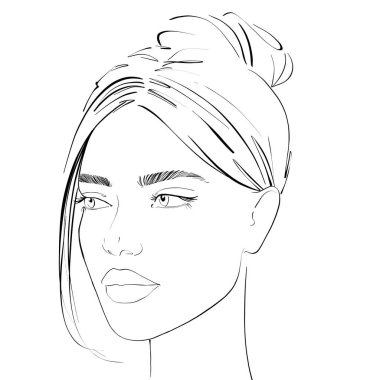 Makyaj sanatçıları için kadın yüzü çizelgesi