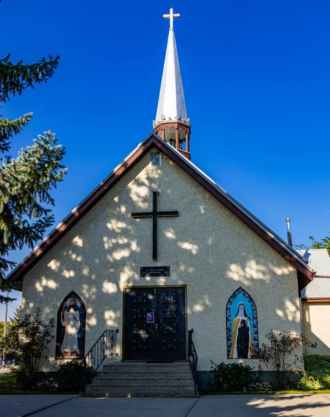 stock image Histoirc buildings and decorations in the Village of Rockyford Wheatland County Alberta Canada