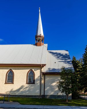 Rockyford Wheatland County Alberta Kanada 'daki tarihi binalar ve dekorasyonlar