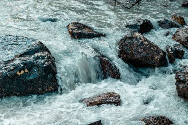 Turbulant At Nehri Tekmeliyor Yoho Ulusal Parkı İngiliz Kolombiyası Kanada