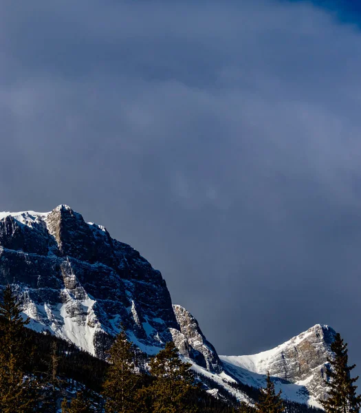 山羊座的范围从三姐妹路 加拿大艾伯塔省坎莫尔 — 图库照片