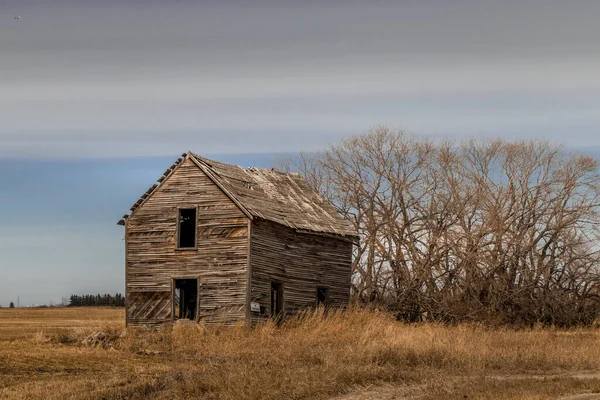 Verlassene Und Heruntergekommene Landwirtschaftliche Gebäude Indus Alberta Kanada — Stockfoto