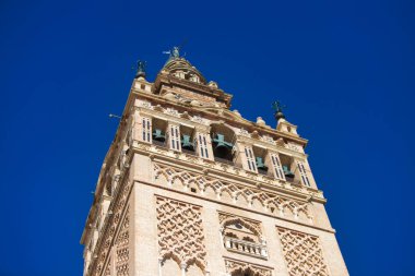 Seville Katedrali, Giralda Kulesi, Seville Endülüs İspanya. Seyahat ve turizm kavramı