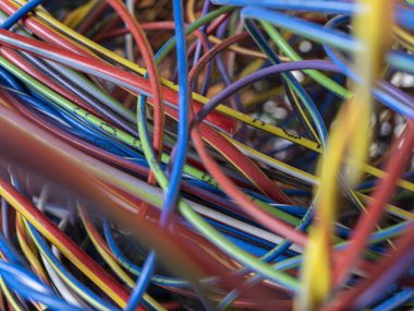 Çok renkli Kablo 'nun yakın plan arkaplanı