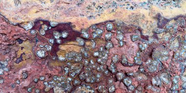 Red Rock Stone Yapısı Makro. Panoramik, kapat.