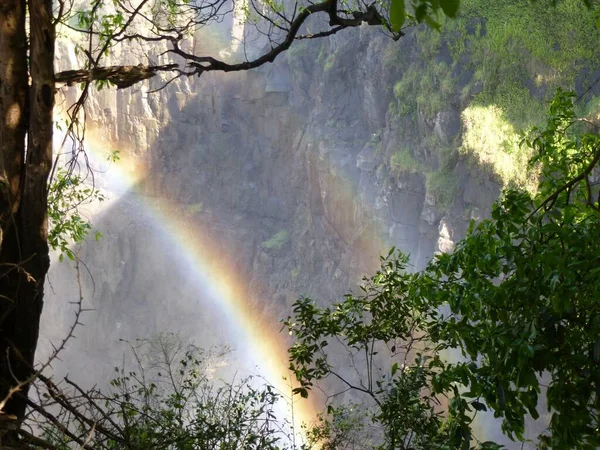 Double Arc Ciel Victoria Falls Zimbabwe — Photo