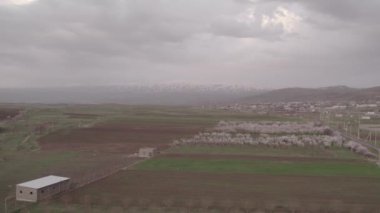 Beautiful Valley. Nature. Trees. Rural Fields. Agriculture. Farm. Lori Province, Armenia