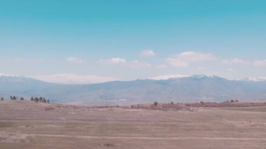 Beautiful Valley near snowy mountains