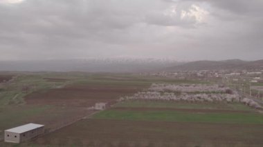 Beautiful Valley. Nature. Trees. Rural Fields. Agriculture. Farm. Lori Province, Armenia