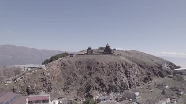 Kerk Christelijke Kerk Een Eiland Godsdienst Sevan Armenië — Stockvideo