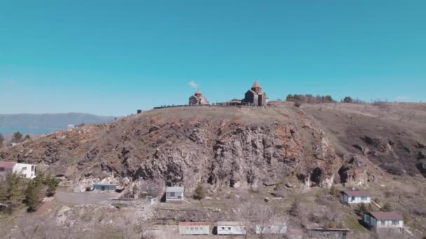 Church Christian Church Island Religion Sevan Armenia — стоковое видео