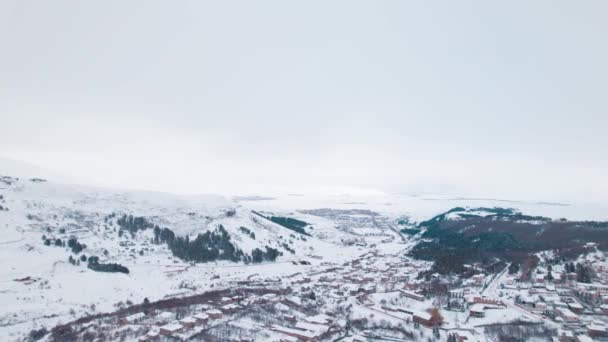 Холодні Сніжні Гори Європи Сніжні Гори Вінтер Вірменія — стокове відео
