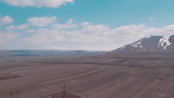 Sníh Kráteru Sopky — Stock video