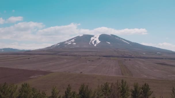 Snow Crater Volcano — Vídeos de Stock