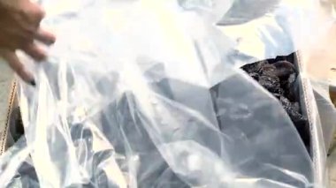 Dried fruits. The process of drying pear slices. Dried pear, chips, for compote.