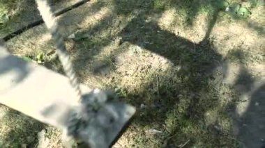 Old Swing. Swinging Empty Swings.