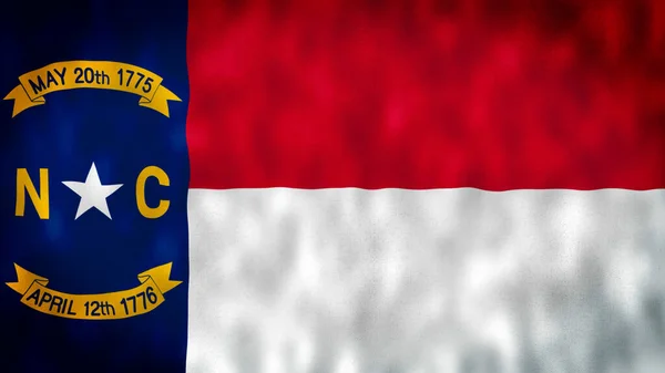 The flag of the State of North Carolina. North Carolina State Flag | United States state flag. illustration.