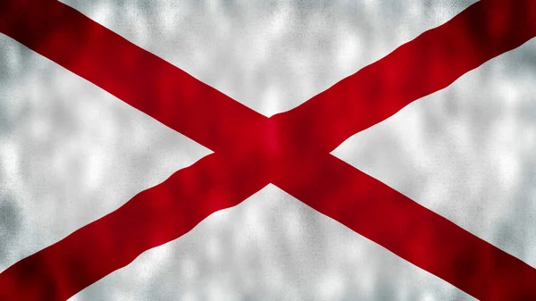 Alabama Eyaleti Bayrağı 124 Birleşik Devletler Bayrağı Alabama Eyaleti Bayrağı — Stok fotoğraf