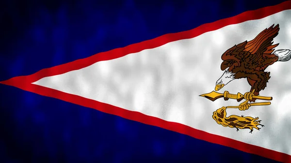 美属萨摩亚国国旗 飘扬的美属萨摩亚旗帜动画背景 — 图库照片