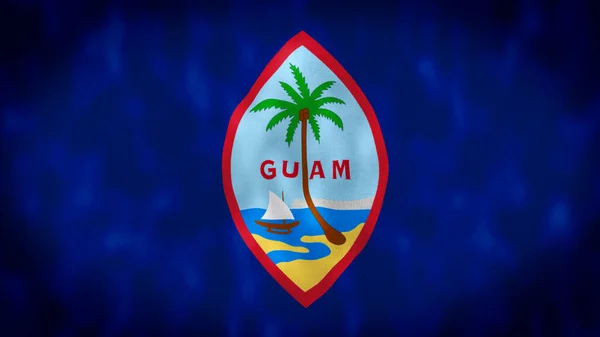 Флаг Гуама Размахивает Анимацией Восточный Гуам Машет Ветру Государственный Флаг Лицензионные Стоковые Изображения