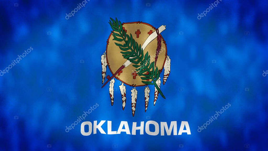 La bandera del Estado de Oklahoma. Bandera del estado de Oklahoma EE.UU