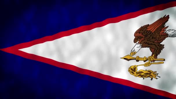 사모아의 국기이다 웨이브 아메리칸 사모아 플래그 애니메이션 — 비디오