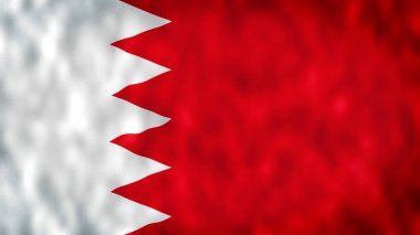 Bahreyn bayrağı. Bahreyn Bayrağı Kusursuz Döngü. Üç boyutlu animasyon. Manama, Bahreyn.